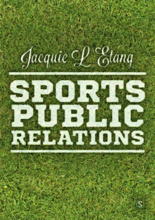 Cover of the book Sports Public Relations by Professor Jacquie L'Etang, SAGE Publications