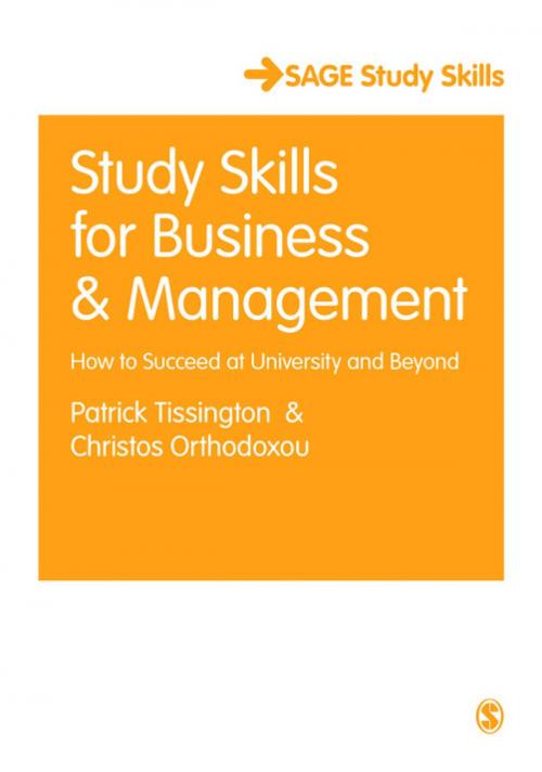 Cover of the book Study Skills for Business and Management by Patrick Tissington, Christos Orthodoxou, SAGE Publications