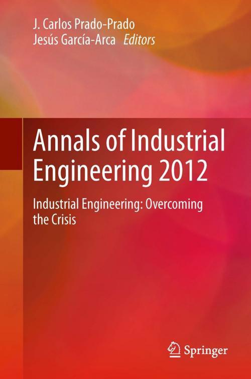 Cover of the book Annals of Industrial Engineering 2012 by Luis Onieva- Giménez, Lorenzo Ros–McDonnell, Springer London