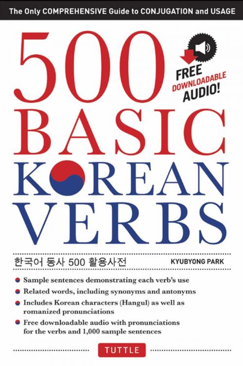 Cover of the book 500 Basic Korean Verbs by Kyubyong Park, Tuttle Publishing
