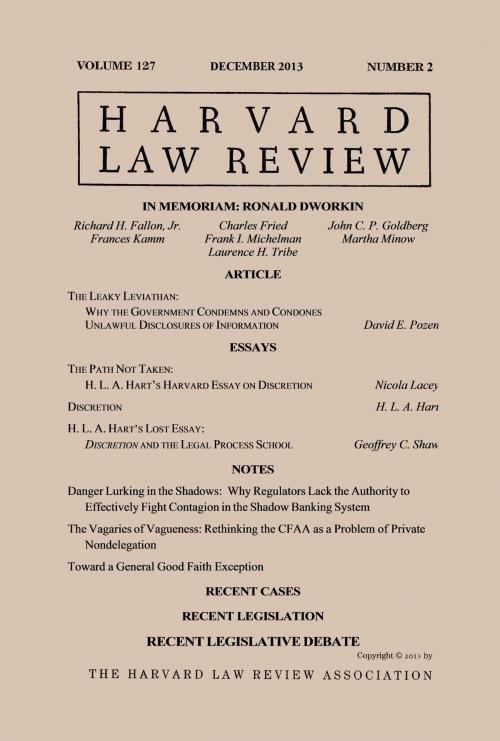 Cover of the book Harvard Law Review: Volume 127, Number 2 - December 2013 by Harvard Law Review, Quid Pro, LLC