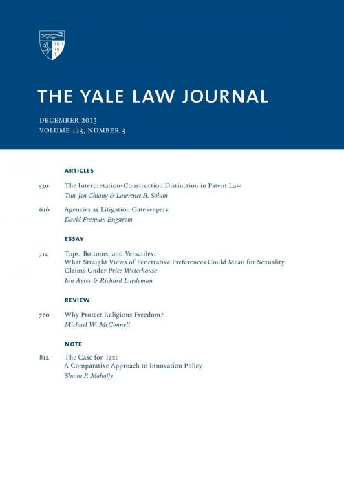 Cover of the book Yale Law Journal: Volume 123, Number 3 - December 2013 by Yale Law Journal, Quid Pro, LLC