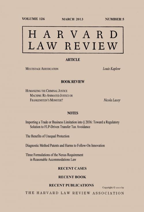 Cover of the book Harvard Law Review: Volume 126, Number 5 - March 2013 by Harvard Law Review, Quid Pro, LLC