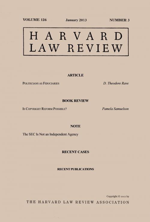 Cover of the book Harvard Law Review: Volume 126, Number 3 - January 2013 by Harvard Law Review, Quid Pro, LLC