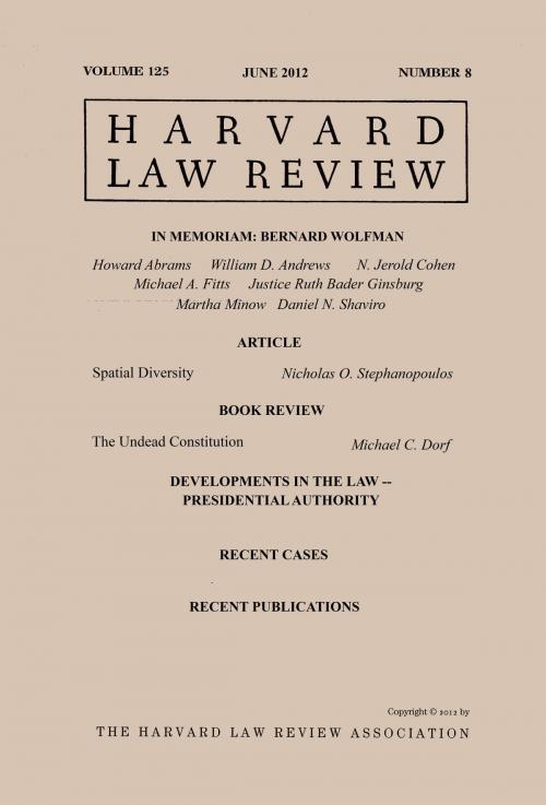 Cover of the book Harvard Law Review: Volume 125, Number 8 - June 2012 by Harvard Law Review, Quid Pro, LLC