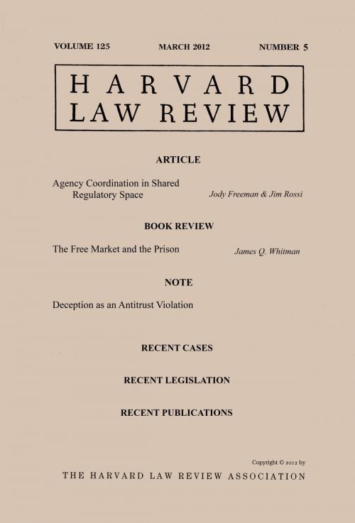 Cover of the book Harvard Law Review: Volume 125, Number 5 - March 2012 by Harvard Law Review, Quid Pro, LLC