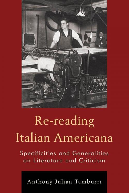 Cover of the book Re-reading Italian Americana by Anthony Julian Tamburri, Fairleigh Dickinson University Press