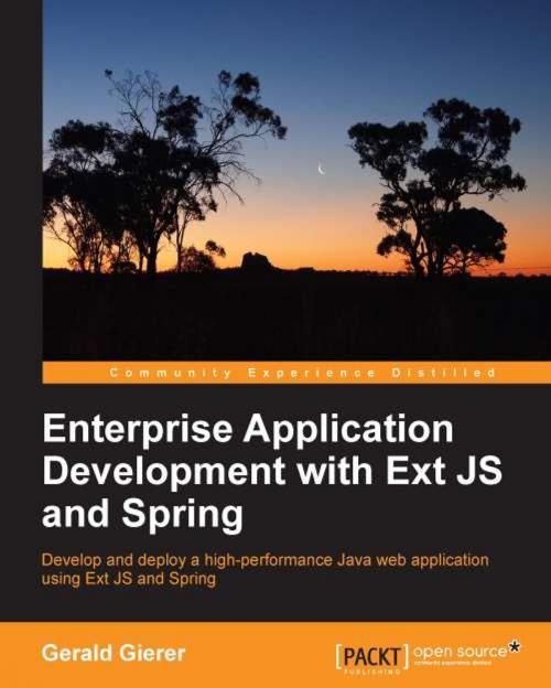 Cover of the book Enterprise Application Development with Ext JS and Spring by Gerald Gierer, Packt Publishing
