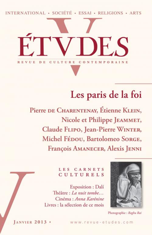 Cover of the book Etudes Janvier 2013 by Collectif, SER