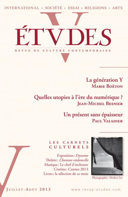 Cover of the book Etudes Juillet-Août 2013 by Collectif, SER