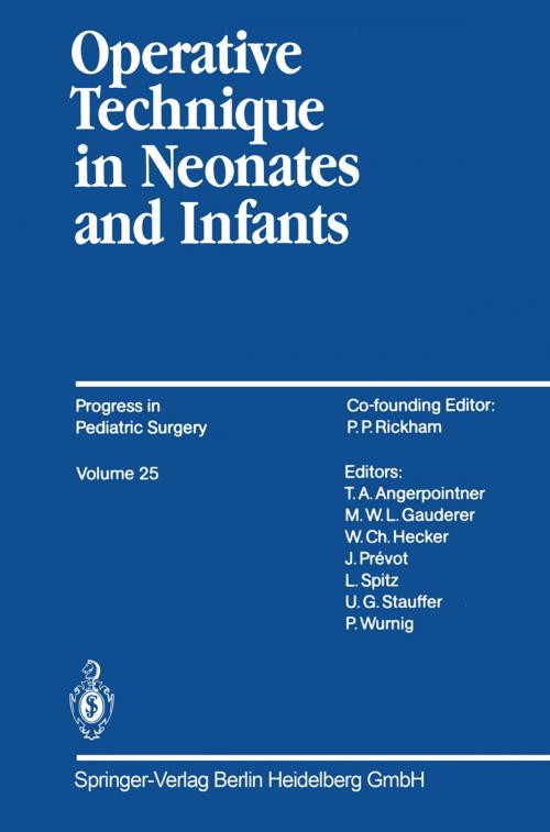 Cover of the book Operative Technique in Neonates and Infants by , Springer Berlin Heidelberg