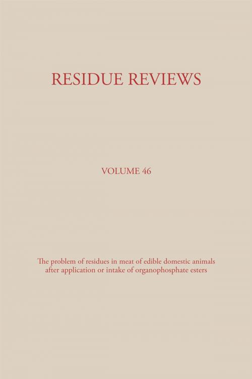 Cover of the book Residue Reviews by Kurt Kaemmerer, Siegfried Buntenkötter, Springer Berlin Heidelberg