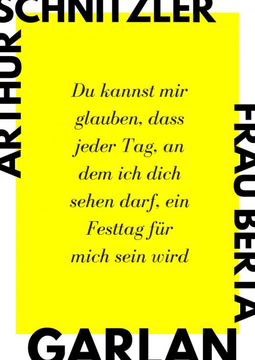 Cover of the book Frau Berta Garlan by Arthur Schnitzler, neobooks