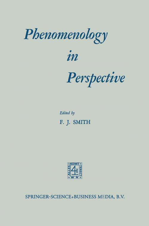 Cover of the book Phenomenology in Perspective by Smith, Springer Netherlands