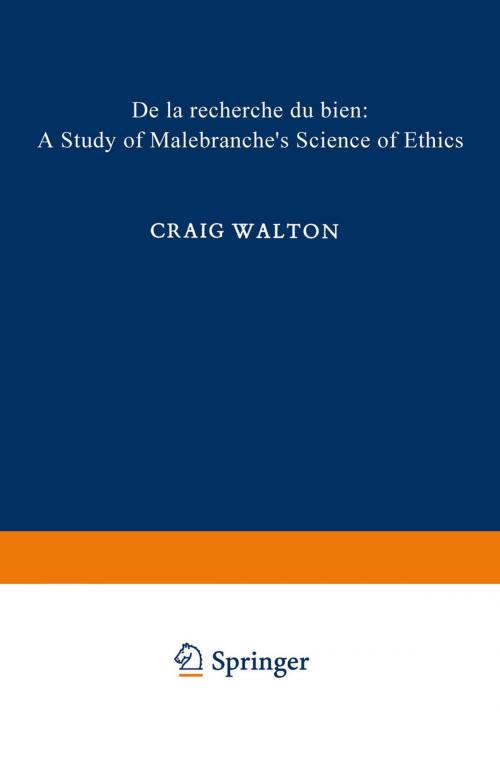 Cover of the book De la Recherche du Bien by A.G. Walton, Springer Netherlands