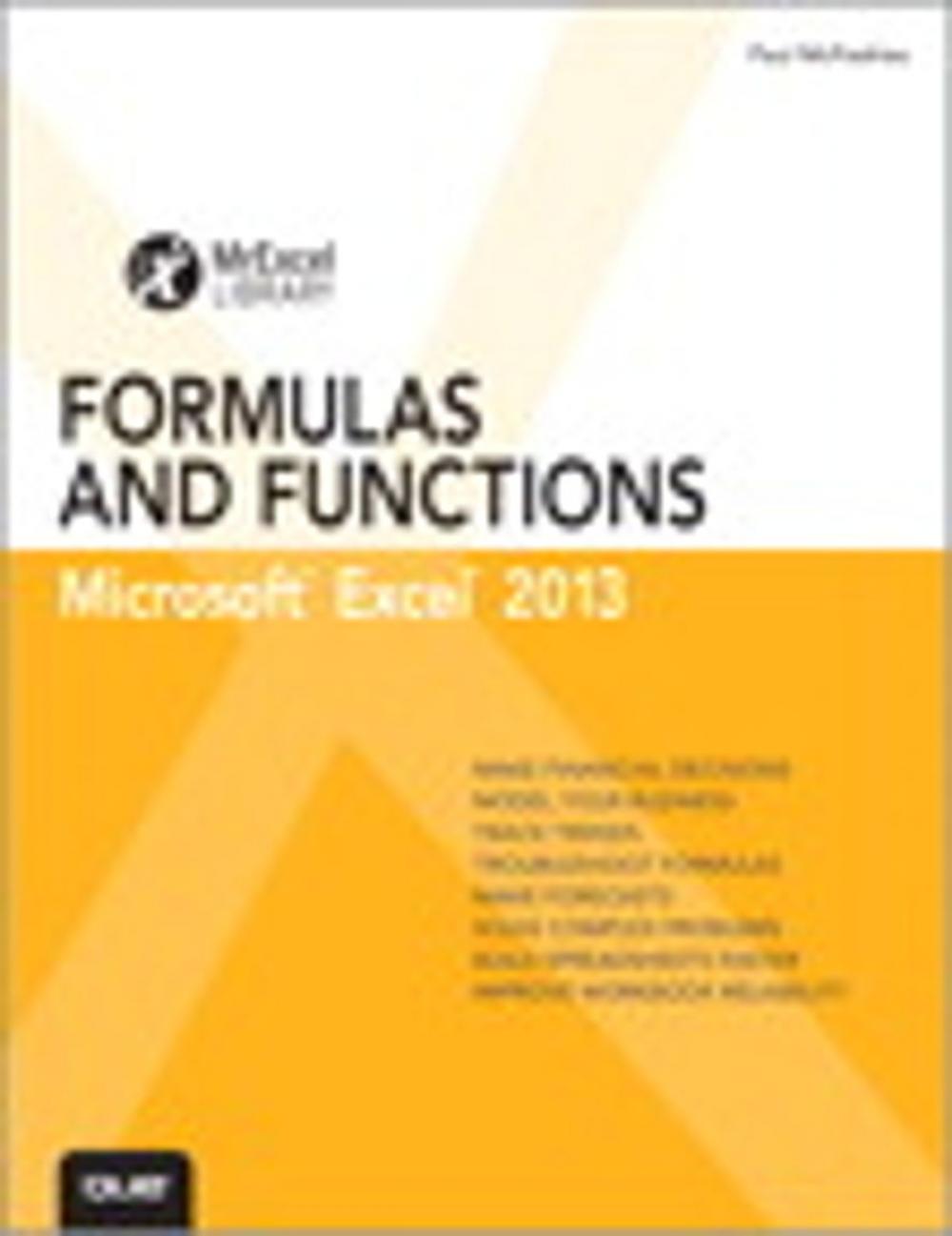 Big bigCover of Excel 2013 Formulas and Functions