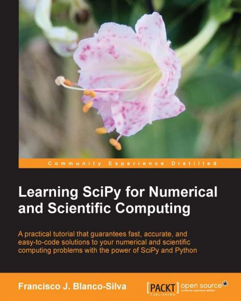 Big bigCover of Learning SciPy for Numerical and Scientific Computing