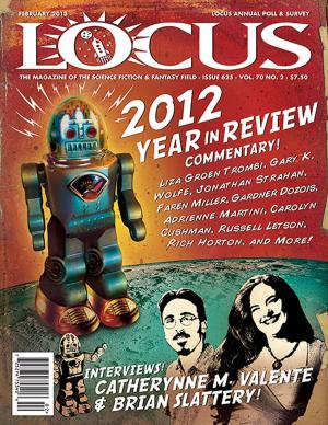 Book cover of Locus Magazine, Issue 625, February 2013