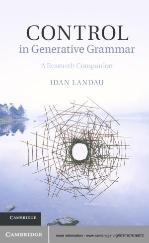 Cover of the book Control in Generative Grammar by Bernard C. Beins, Maureen A. McCarthy