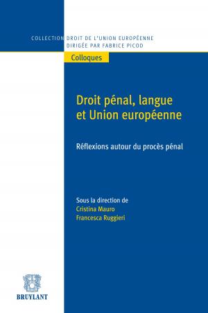 Cover of Droit pénal, langue et Union européenne