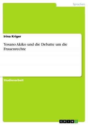 Cover of the book Yosano Akiko und die Debatte um die Frauenrechte by Katrin Hartung