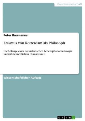 Cover of the book Erasmus von Rotterdam als Philosoph by Johannes Vees