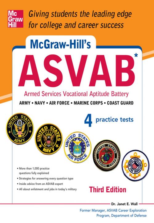 Cover of the book McGraw-Hill's ASVAB, 3rd Edition by Janet E. Wall, McGraw-Hill Education