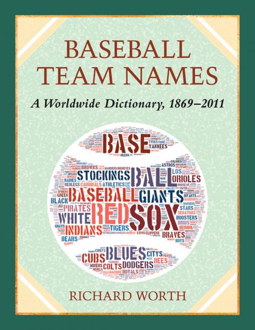 Cover of the book Baseball Team Names by Richard Worth, McFarland & Company, Inc., Publishers