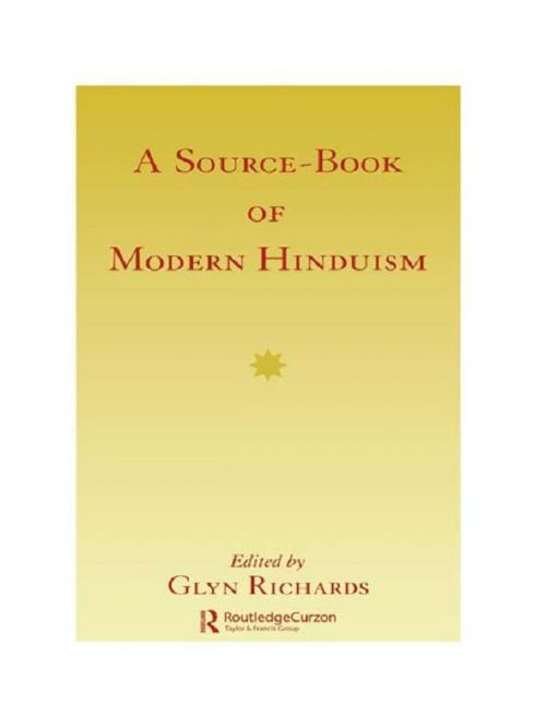 Cover of the book Source Book Modern Hinduism by Glyn Richards, Taylor and Francis