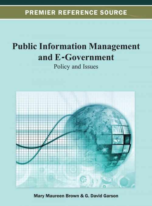 Cover of the book Public Information Management and E-Government by Mary Maureen Brown, G. David Garson, IGI Global