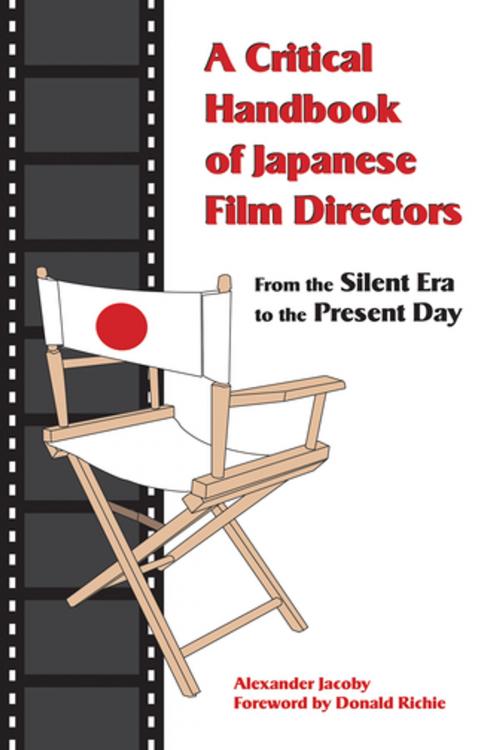 Cover of the book A Critical Handbook of Japanese Film Directors by Alexander Jacoby, Stone Bridge Press