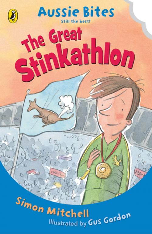 Cover of the book The Great Stinkathlon: Aussie Bites by Simon Mitchell, Penguin Random House Australia