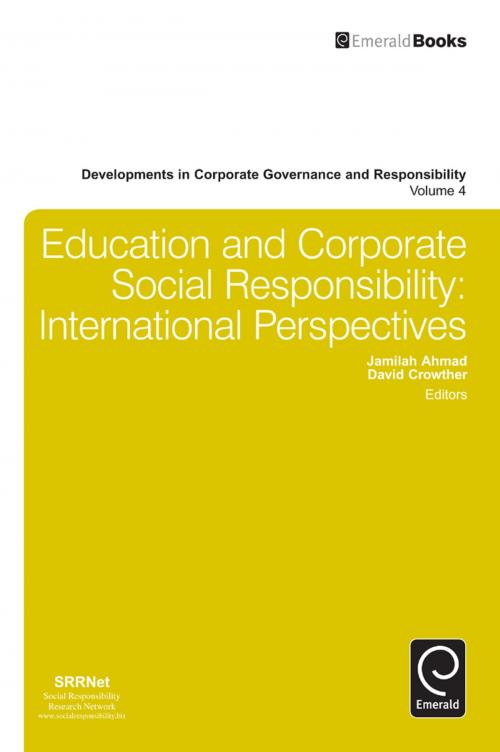 Cover of the book Education and Corporate Social Responsibility by , Emerald Group Publishing Limited