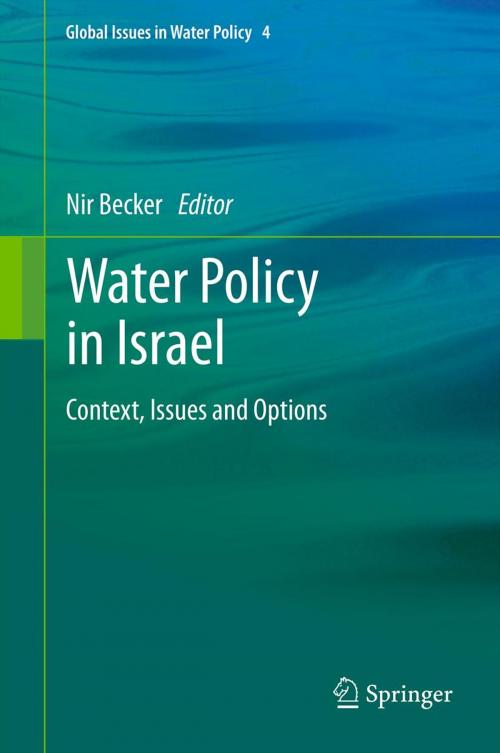 Cover of the book Water Policy in Israel by , Springer Netherlands