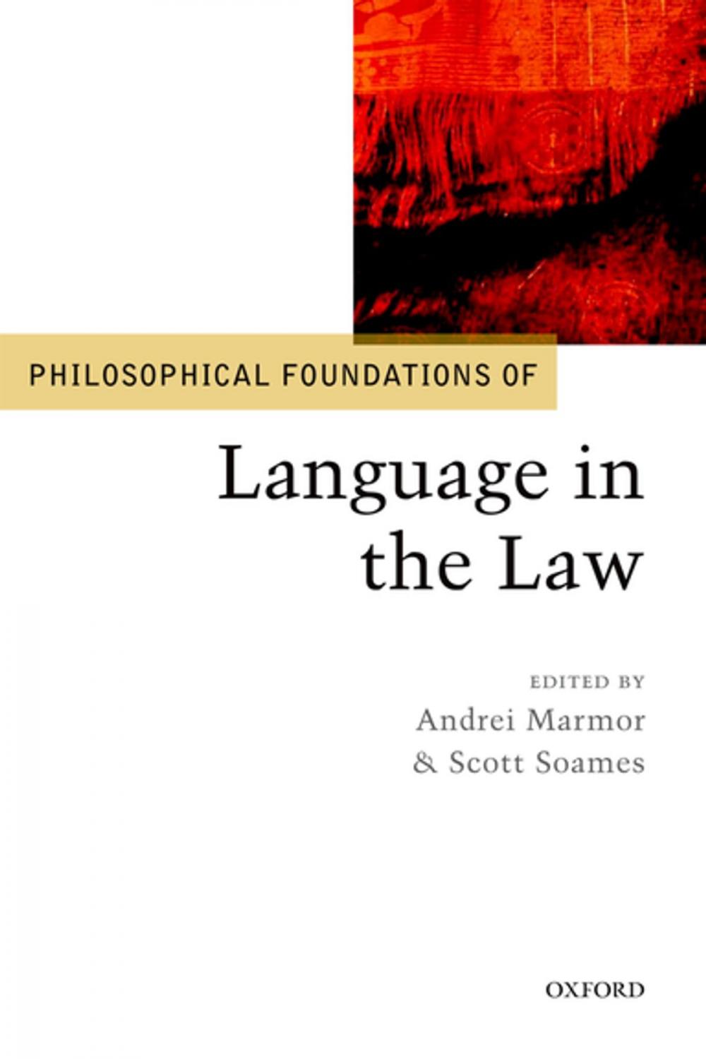 Big bigCover of Philosophical Foundations of Language in the Law