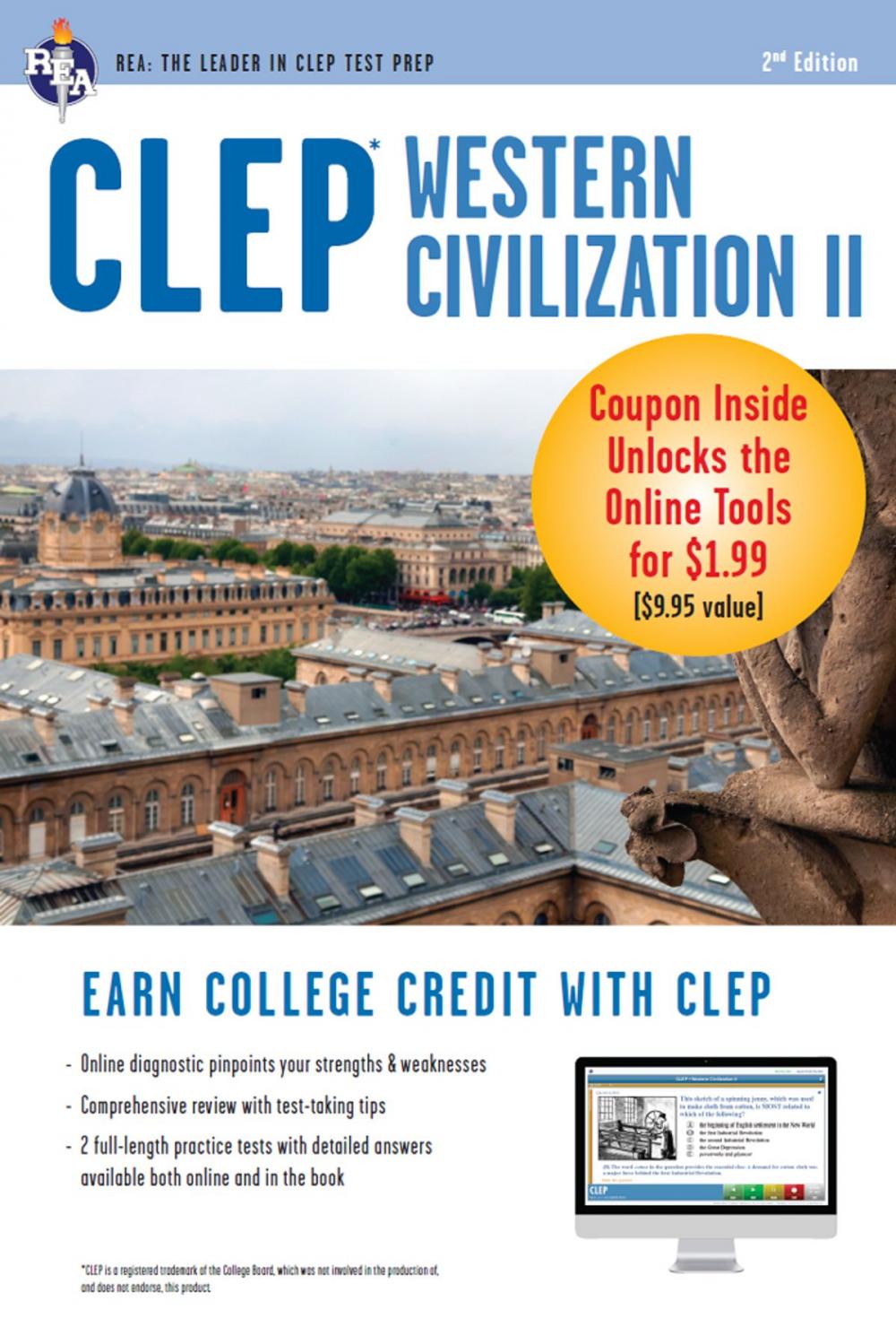 Big bigCover of CLEP Western Civilization II with Online Practice Exams