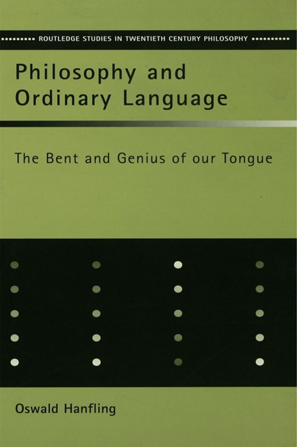 Big bigCover of Philosophy and Ordinary Language