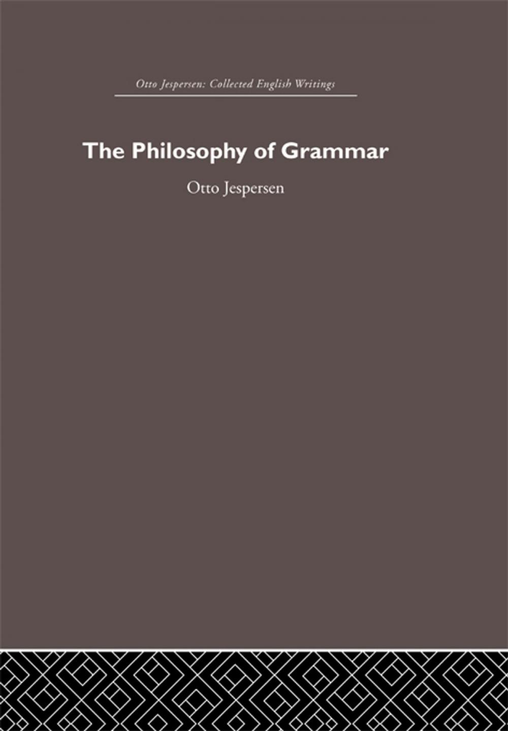 Big bigCover of The Philosophy of Grammar