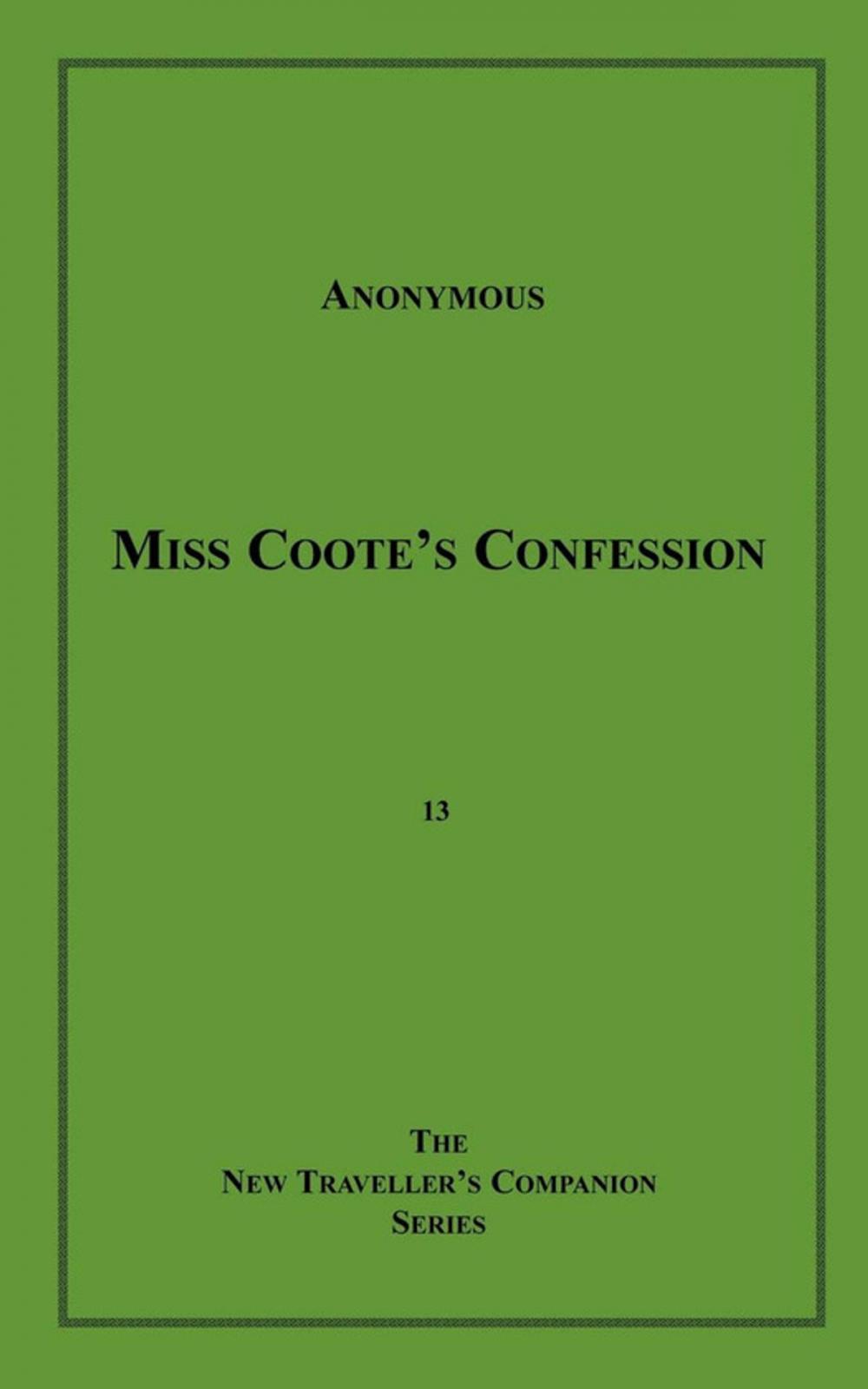 Big bigCover of Miss Coote's Confession