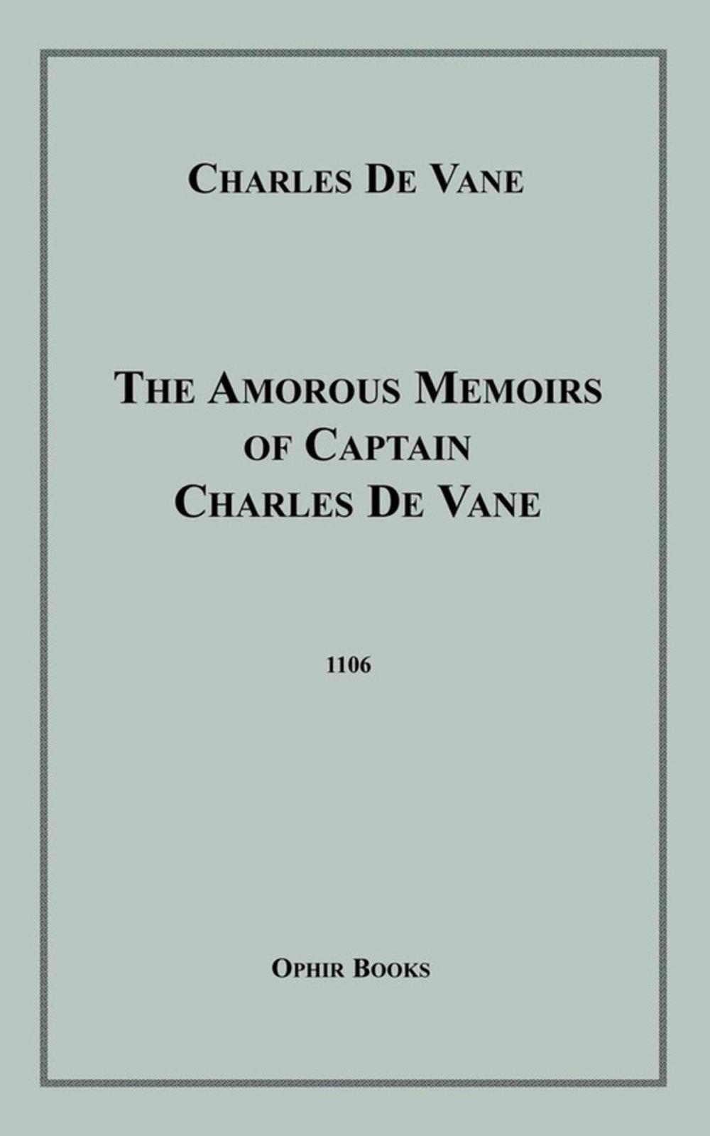 Big bigCover of The Amorous Memoirs of Captain Charles De Vane