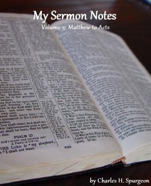 Cover of the book My Sermon Notes: Volume 3 - Matthew to Acts by Seth Rees