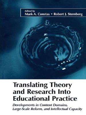 Cover of Translating Theory and Research Into Educational Practice