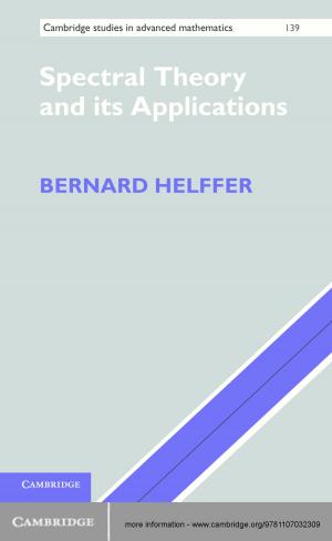Cover of the book Spectral Theory and its Applications by J. Michael Steele
