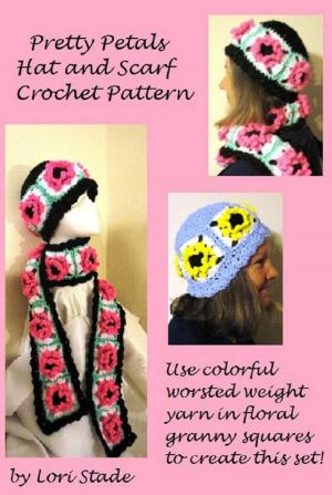 Cover of Pretty Petals Hat & Scarf Crochet Pattern