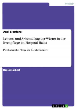 Cover of the book Lebens- und Arbeitsalltag der Wärter in der Irrenpflege im Hospital Haina by Lisa Houy