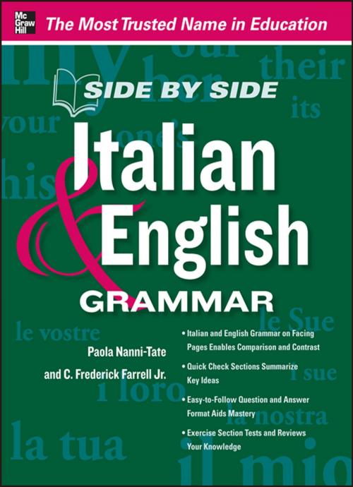 Cover of the book Side by Side Italian and English Grammar by Paola Nanni-Tate, McGraw-Hill Education