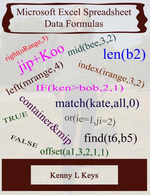 Cover of the book Microsoft Excel Spreadsheet Data Formulas by Kenny L Keys, Lulu.com
