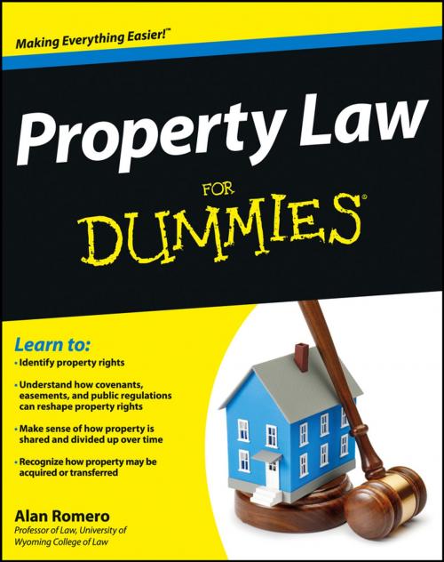 Cover of the book Property Law For Dummies by Alan R. Romero, Wiley