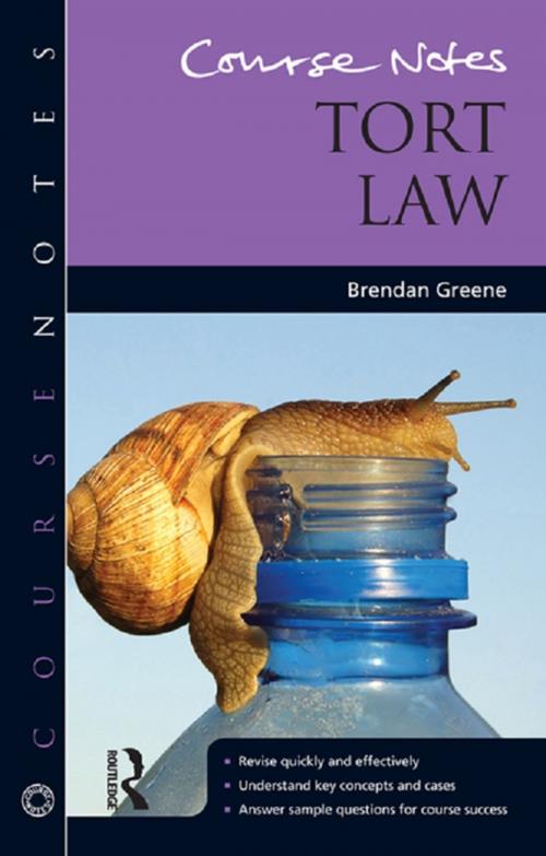 Cover of the book Course Notes: Tort Law by Brendan Greene, Taylor and Francis