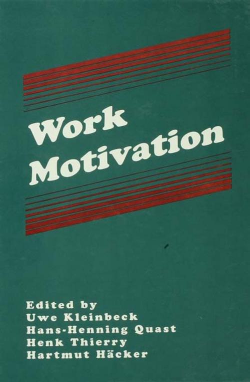 Cover of the book Work Motivation by , Taylor and Francis
